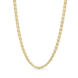 2.5mm Double Rope Chain Necklace in Hollow 10K Gold - 18&quot;