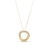 Italian Gold Love Knot Pendant in 14K Two-Tone Gold