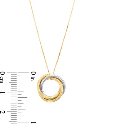 Love Knot Pendant in 14K Two-Tone Gold