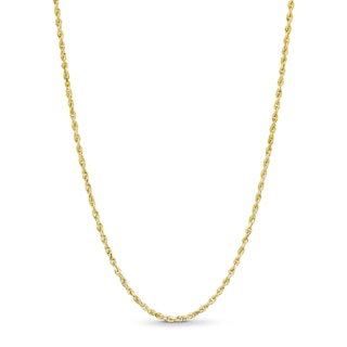 1.6mm Glitter Rope Chain Necklace in Solid 10K Gold