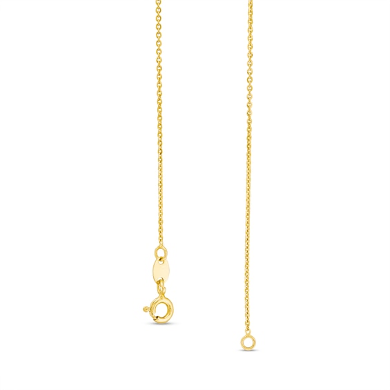 Glitter Clover Station Necklace in Solid 14K Gold