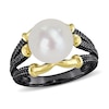 Thumbnail Image 1 of Men’s 10.5-11.0mm Freshwater Cultured Pearl Dragon Claw Ring in Sterling Silver with Black Rhodium and Yellow Gold Plate