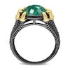 Thumbnail Image 2 of Men’s 11.0mm Malachite Dragon Claw Ring in Sterling Silver with Black Rhodium and Yellow Gold Plate