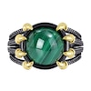 Thumbnail Image 3 of Men’s 11.0mm Malachite Dragon Claw Ring in Sterling Silver with Black Rhodium and Yellow Gold Plate
