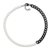 Men’s 7.0-7.5mm Freshwater Cultured Pearl & Cuban Curb Chain Necklace in Sterling Silver-22”