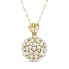 Thumbnail Image 0 of 2.0-3.0 Freshwater Cultured Pearl Cluster Pendant in 10K Gold-17”