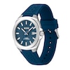 Thumbnail Image 1 of Men's Hugo Boss Walker Branded Silicone Strap Watch with Textured Blue Dial (Model: 1514139)