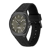 Thumbnail Image 1 of Men's Hugo Boss Walker Black IP Branded Silicone Strap Watch with Textured Green Dial (Model: 1514140)