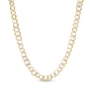 Thumbnail Image 1 of 4.7mm Diamond-Cut Curb Chain Necklace in Hollow 14K Gold - 20&quot;