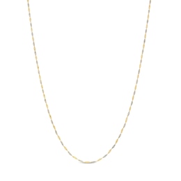 1.35mm Dorica Singapore Chain Necklace in Solid 18K Two-Tone Gold - 20&quot;