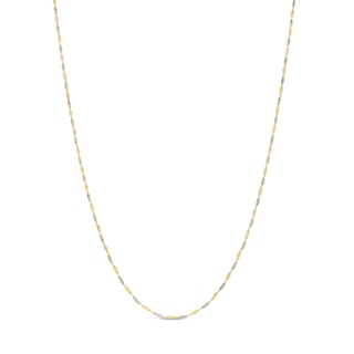 1.35mm Dorica Singapore Chain Necklace in Solid 18K Two-Tone Gold