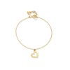 Thumbnail Image 1 of Child's Abstract Heart Charm Bracelet in Solid 14K Gold - 5.5”