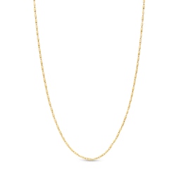 1.0mm Adjustable Lumacina Chain Necklace in Solid 14K Gold - 18&quot;