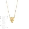 Thumbnail Image 3 of Italian Gold Diamond-Cut Panther Necklace in 14K Gold