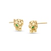 Thumbnail Image 0 of Italian Gold Diamond-Cut Panther Stud Earrings in 14K Gold