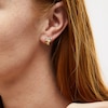 Thumbnail Image 1 of Italian Gold Diamond-Cut Panther Stud Earrings in 14K Gold