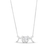 7.0mm Heart-Shaped White Lab-Created Sapphire "MOM" Necklace in Sterling Silver - 18.75"