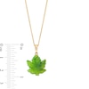 Thumbnail Image 3 of Jade Maple Leaf Pendant in 14K Gold