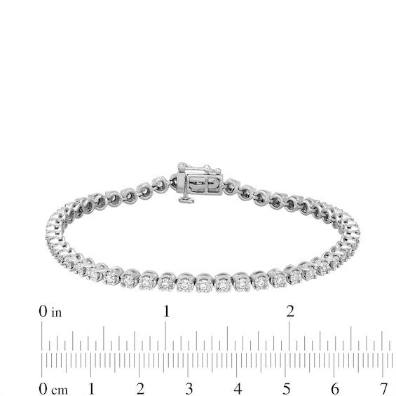 CT. T.W. Diamond Miracle Tennis Bracelet in Sterling Silver