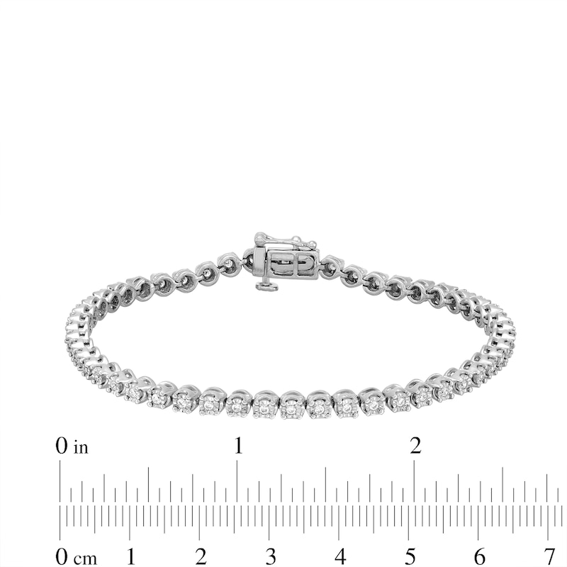 CT. T.W. Diamond Miracle Tennis Bracelet in Sterling Silver|Peoples Jewellers