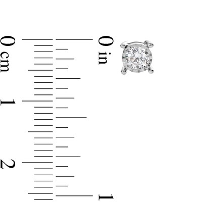 CT. T.W. Certified Lab-Created Diamond Miracle Frame Stud Earrings in 10K White Gold (F/SI2