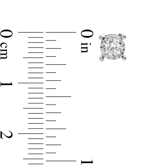 CT. T.W. Certified Lab-Created Diamond Miracle Frame Stud Earrings in 10K White Gold (F/SI2