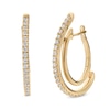 Thumbnail Image 0 of Unstoppable Love™ 1.00 CT. T.W. Certified Lab-Created Diamond Hoop Earrings in 10K Gold (F/SI2)