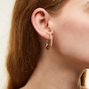Thumbnail Image 1 of Unstoppable Love™ 1.00 CT. T.W. Certified Lab-Created Diamond Hoop Earrings in 10K Gold (F/SI2)