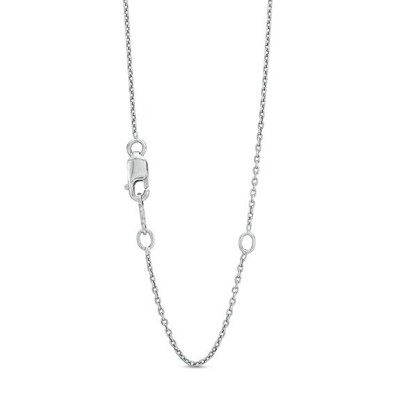 Pear-Shaped Lab-Created Ruby and White Lab-Created Sapphire Infinity Necklace in Sterling Silver