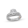 Thumbnail Image 0 of Perfect Fit 1.50 CT. T.W. Certified Lab-Created Diamond Frame Vintage-Style Bridal Set in 14K White Gold (F/SI2)