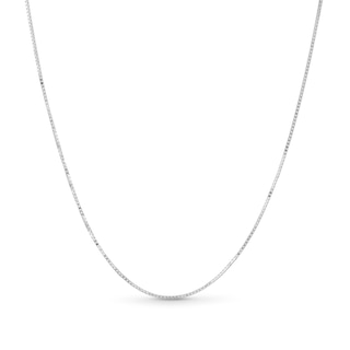 0.7mm Diamond-Cut Box Chain Necklace in Solid 18K Gold