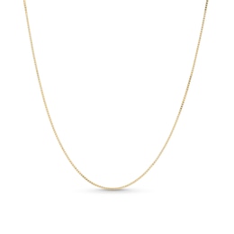 0.7mm Diamond-Cut Box Chain Necklace in Solid 18K Gold - 18”