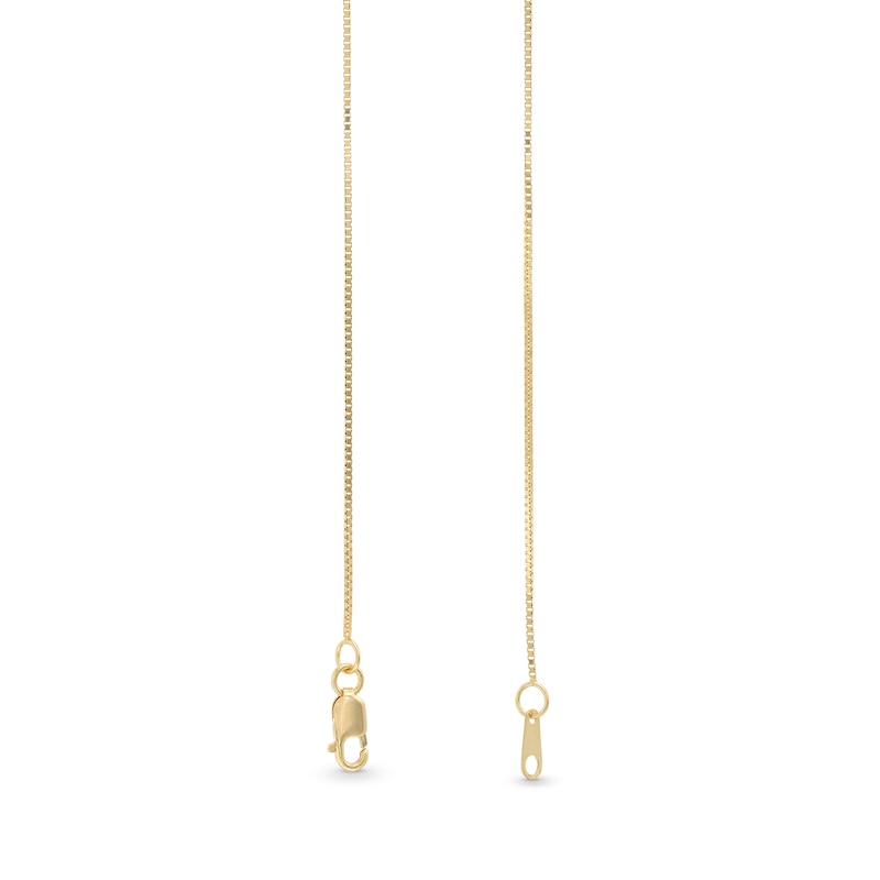 0.7mm Diamond-Cut Box Chain Necklace in Solid 18K Gold - 18”