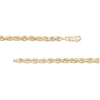 5.5mm Glitter Rope Chain Necklace in Hollow 10K Gold - 24"