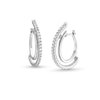 Thumbnail Image 0 of Unstoppable Love™ 1.00 CT. T.W. Certified Lab-Created Diamond Hoop Earrings in 10K White Gold (F/SI2)