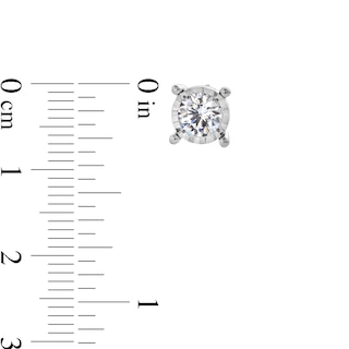 1.00 CT. T.W. Certified Lab-Created Diamond Miracle Frame Stud Earrings ...