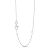 Thumbnail Image 2 of Circle of Gratitude® 0.20 CT. T.W. Baguette and Round Diamond Twist Necklace in 10K White Gold - 19"