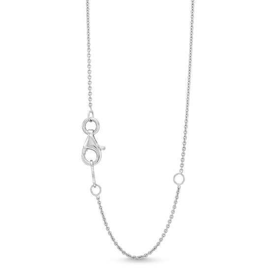 Circle of Gratitude® 0.20 CT. T.W. Baguette and Round Diamond Twist Necklace in 10K White Gold - 19"