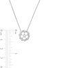Thumbnail Image 3 of Circle of Gratitude® 0.20 CT. T.W. Baguette and Round Diamond Twist Necklace in 10K White Gold - 19"