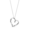 Thumbnail Image 1 of Circle of Gratitude® Collection 0.20 CT. T.W. Black Diamond Tilted Twist Heart Pendant in Sterling Silver - 19&quot;