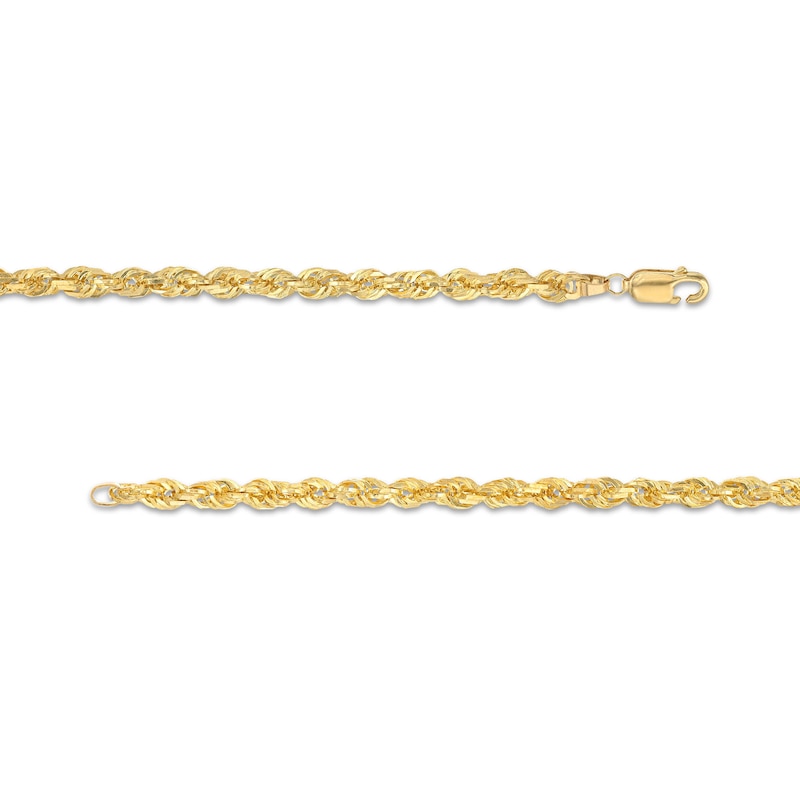 4.4mm Glitter Rope Chain Necklace in Hollow 10K Gold - 24"|Peoples Jewellers