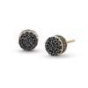 Thumbnail Image 1 of 0.70 CT. T.W. Black Multi-Diamond Stud Earrings in 10K Gold