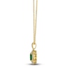 Thumbnail Image 1 of Le Vian® Oval Costa Smeralda Emerald™ and 0.70 CT. T.W. Diamond Double Frame Pendant in 18K Honey Gold™