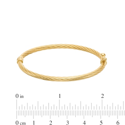 Child's 3.0mm Textured Bangle in Hollow 10K Gold - 5.5"