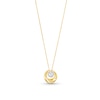 0.30 CT. T.W. Multi-Diamond Swirl Circle Pendant in 10K Gold