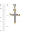 0.20 CT. T.W. Diamond Nail Cross Necklace Charm in 10K Gold