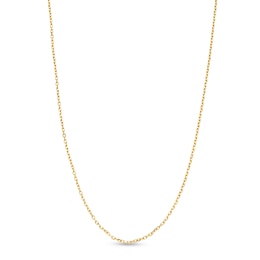 1.1mm Diamond-Cut Cable Chain Necklace in Solid 14K Gold - 16”
