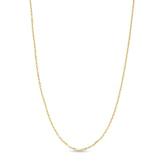 1.1mm Diamond-Cut Cable Chain Necklace in Solid 14K Gold - 16”