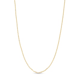 1.1mm Diamond-Cut Cable Chain Necklace in Solid 14K Gold - 18&quot;