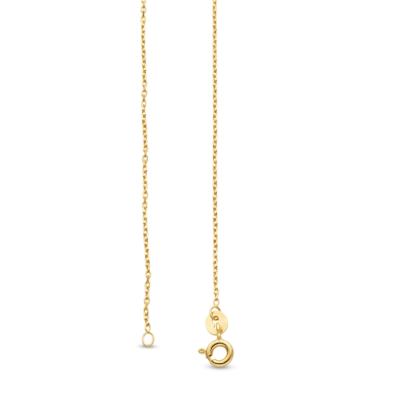 1.1mm Diamond-Cut Cable Chain Necklace in Solid 14K Gold - 18"